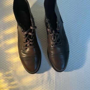 Thursday Boot Company Captain Cap Toe Lace up Leather Women’s Boots Brown Sz 9